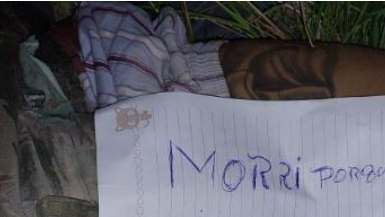 Soldado do CV é executad0 em Manaus e facção deixa bilhete em cima do c0rpo; veja