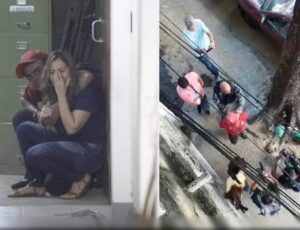 Momentos de terror: mulher é feita refém por assaltantes de banco no RJ; veja vídeo