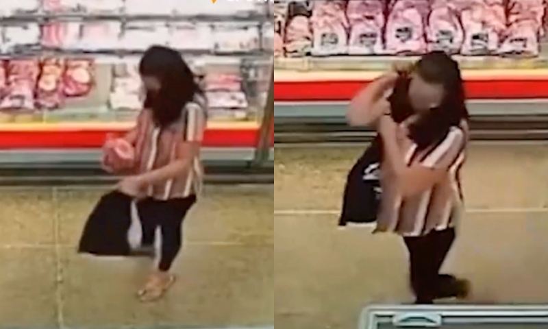 Mulher é presa após roubar mais de R$ 5 mil em picanha; veja vídeo