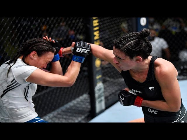 Brasileira Marina Rodriguez deforma rosto de rival americana e garante vitória no UFC; veja vídeo