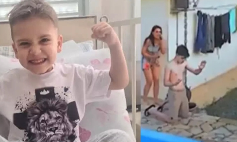 Milagre: menino de 4 anos sobrevive a af0gamento após oração do irmão; veja vídeo
