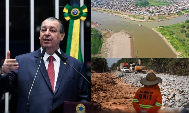 Omar Aziz cobra reabertura da BR-319 para amenizar crise econômica da seca dos rios; veja vídeo