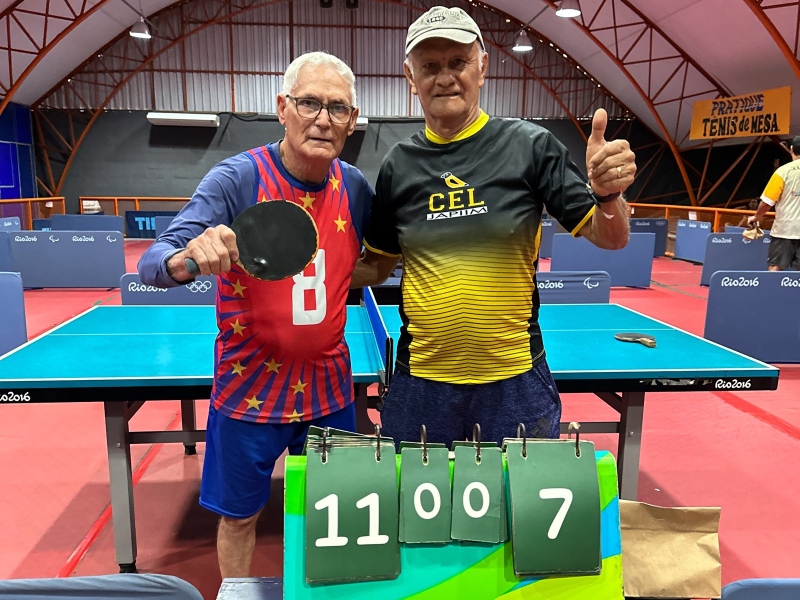Primeiro dia da 23ª Olimpíada da Terceira Idade premia os primeiros vencedores no gerontovoleibol e tênis de mesa