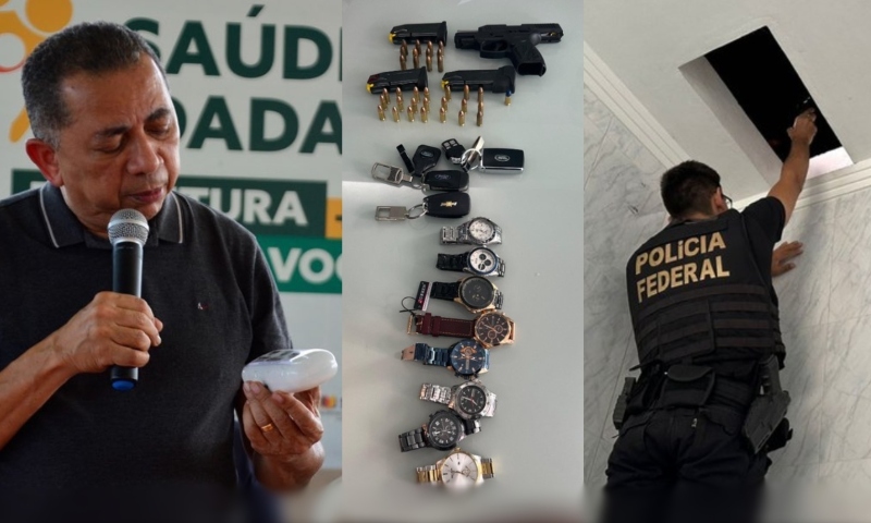 “Relógios, Carros de Luxo e Armas”: veja o que a PF encontrou na casa do Prefeito Anderson Sousa