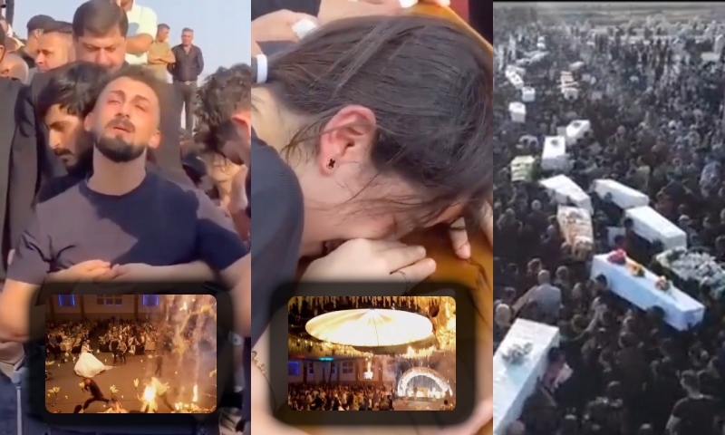 Noivo desaba ao ver amigos mort0s: ‘Todos eles m0rreram queim4dos dentro do meu casamento’; veja vídeo