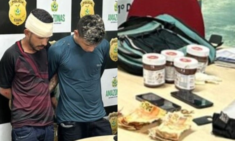 Assaltantes que trocaram t1ros com a PM no Japiim são presos com potes de Nutella; veja vídeo