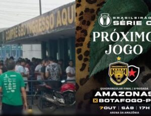 'Fila quilométrica!': torcedores do Amazonas FC estão eufóricos com jogo decisivo contra o Botafogo-PB
