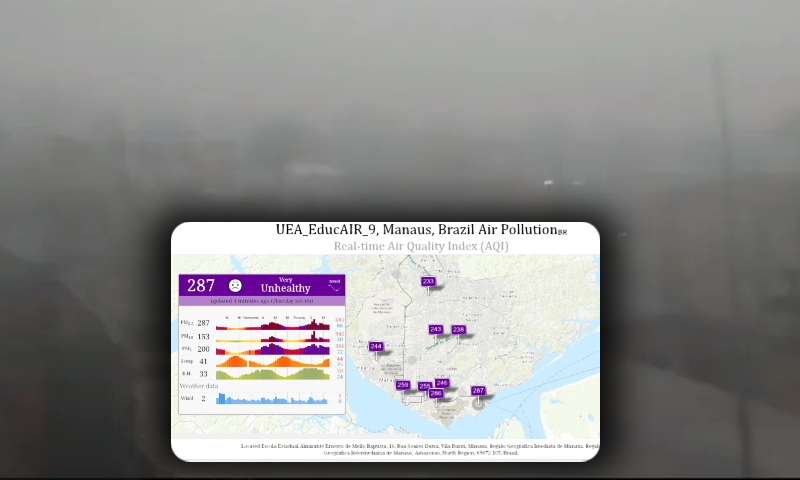Qualidade do ar em Manaus continua uma das piores do mundo nesta quinta-feira (12)