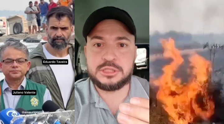 Revoltado com as queimadas, ativista chama presidente do IPAAM e Secretário de Meio Ambiente de incompetentes