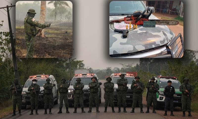 Polícia Militar prende criminosos que estavam tacando fogo no Amazonas; veja vídeo