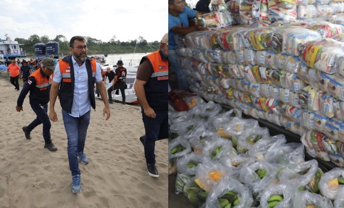 Governador Wilson Lima coordena ajuda humanitária para mais de mil famílias afetadas pela estiagem em Tefé
