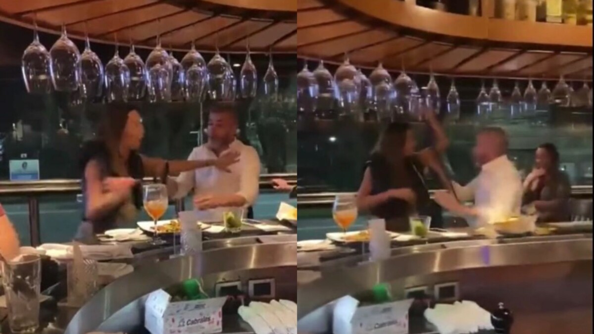Mulher surta ao flagrar ex-marido com outra em restaurante e confusão viraliza; veja vídeo
