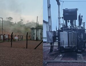 Incêndio em subestação de Energia afeta abastecimento de Água em Manaus