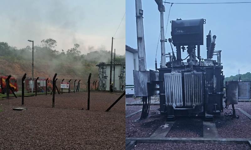 Incêndio em subestação de energia afeta abastecimento de Água em Manaus