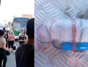 URGENTE: suposta bomba é encontrada dentro de ônibus da linha 612 em Manaus; veja vídeo