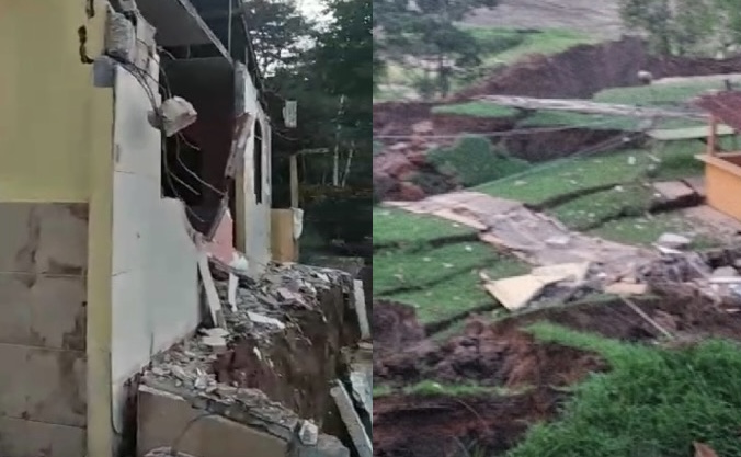 Caos e desespero: deslizamento de terra derruba igreja e destrói estrada em Iranduba; veja vídeo