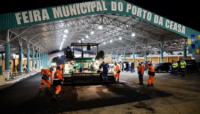 Trecho da rodovia BR-319 no Porto da Ceasa é asfaltado pela prefeitura