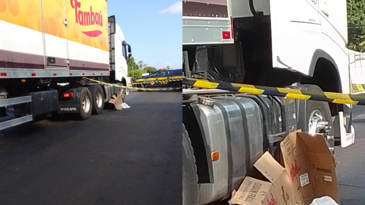 Idoso m0rre esm4gado ao ser atr0pelado por caminhão; veja vídeo