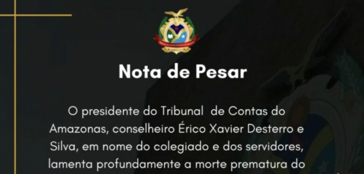 Tribunal de Contas emite nota de pesar, sobre a morte do servidor, veja