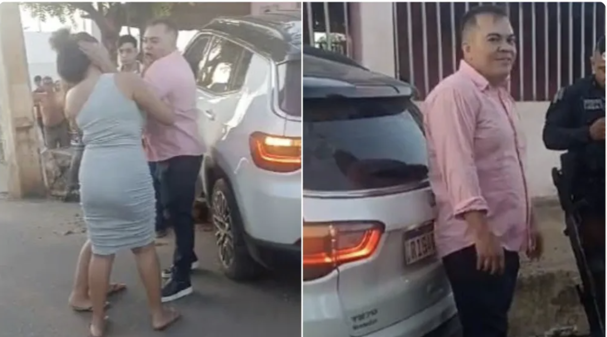 Veja vídeo: Delegado dá tap4 na cara de uma mulher na frente de policiais, após acidente de trânsito