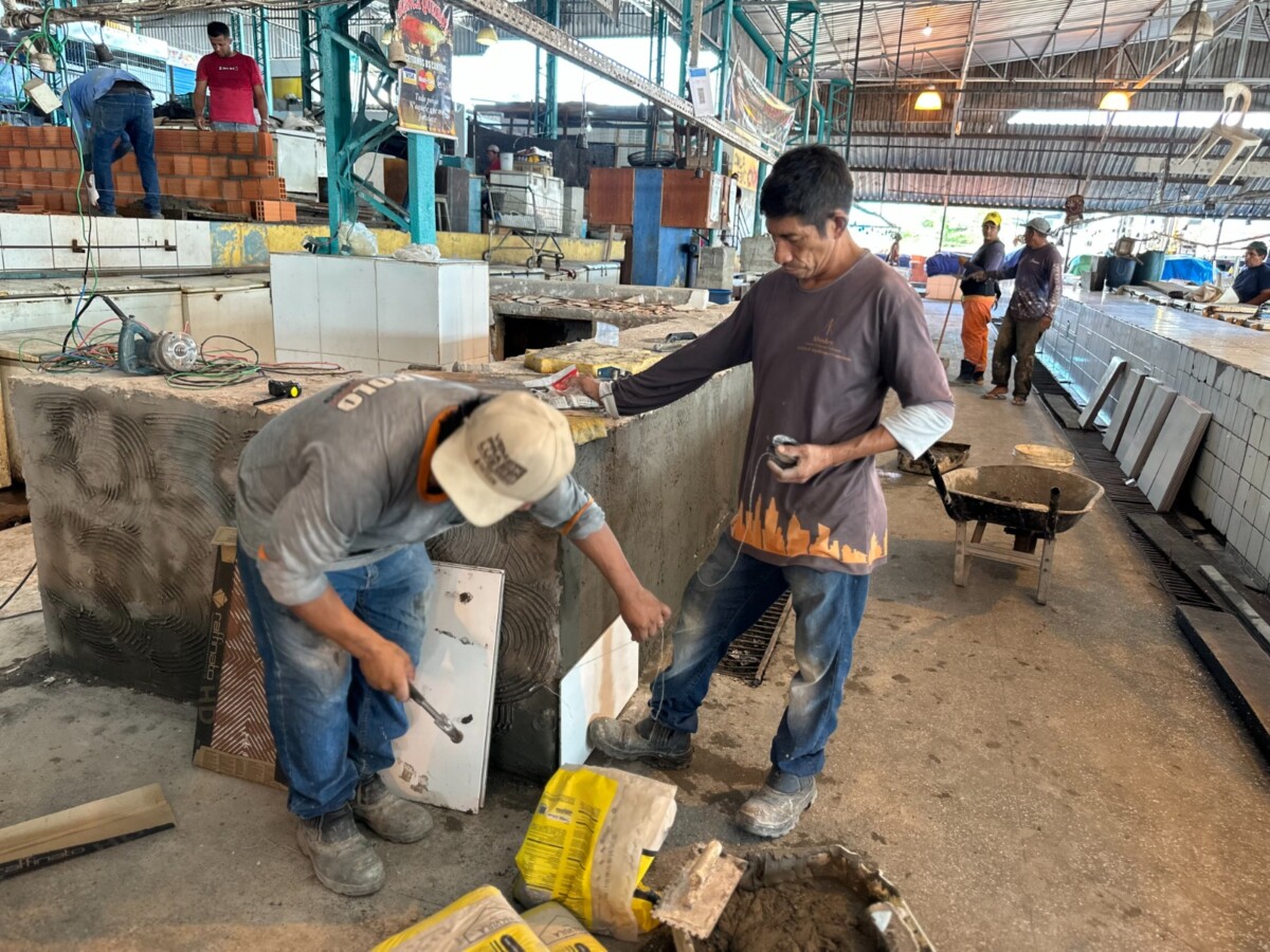 Obras na feira da Panair são intensificadas pela Prefeitura de Manaus