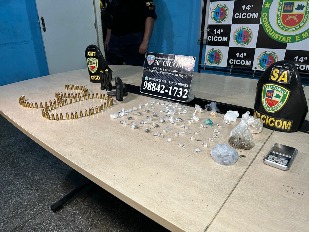 ‘A casa caiu’: criminosos são flagrados com dr0gas e arm4s no Jorge Teixeira