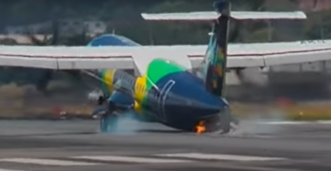 Avião bate a cauda na pista durante pouso no Recife; veja vídeo