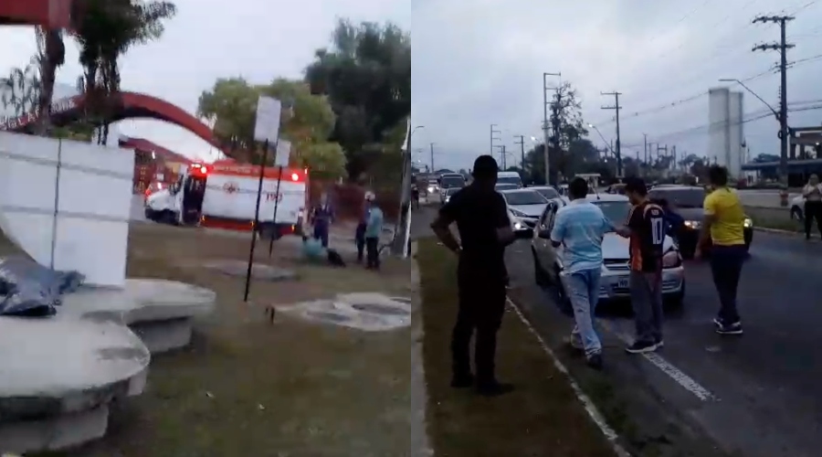 Óleo derramado no asfalto da Torquato Tapajós causa o pi0r para vários motoqueiros; veja vídeos