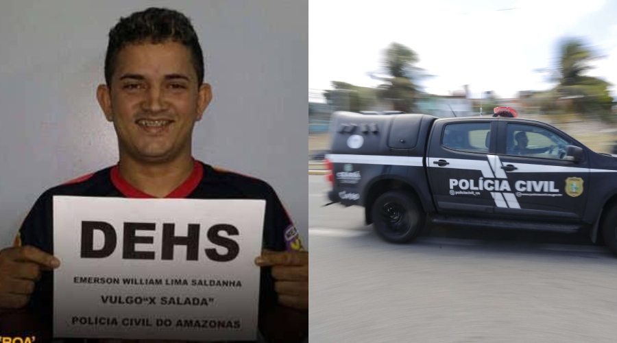 Acredite se quiser: vulgo ‘X-Salada’ foge algemado de delegacia ao ser preso em Manaus
