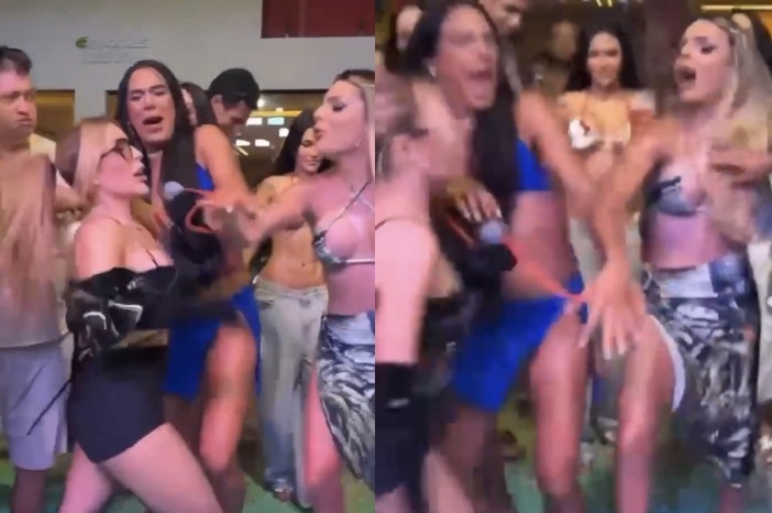 ‘Bagulho doido’: Manu Batihdão tenta met3r o cac3te em blogueira que paquerou seu marido; veja vídeo