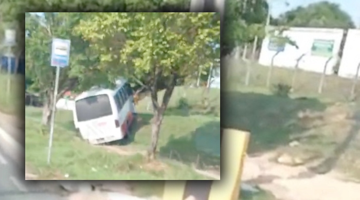 Micro-ônibus perde o controle na Avenida Max Teixeira: veja vídeo