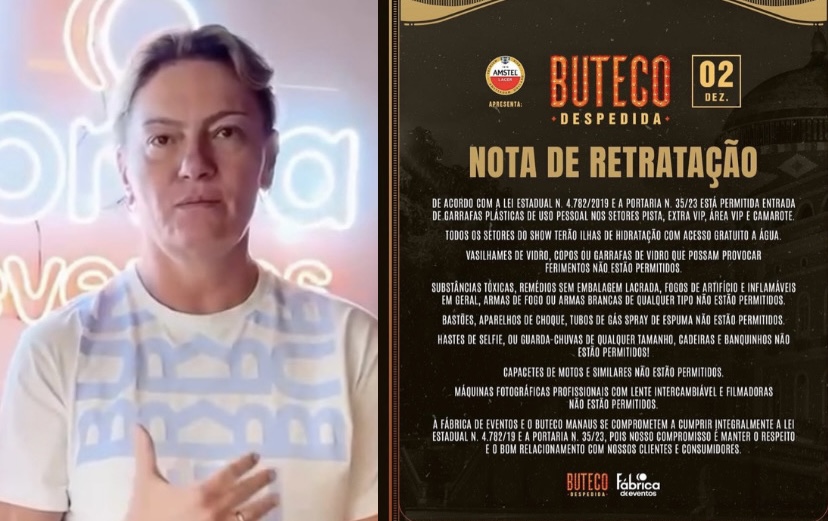 Desinformada: Bete Dezembro diz que não sabia da lei que libera entrada de água em shows; veja