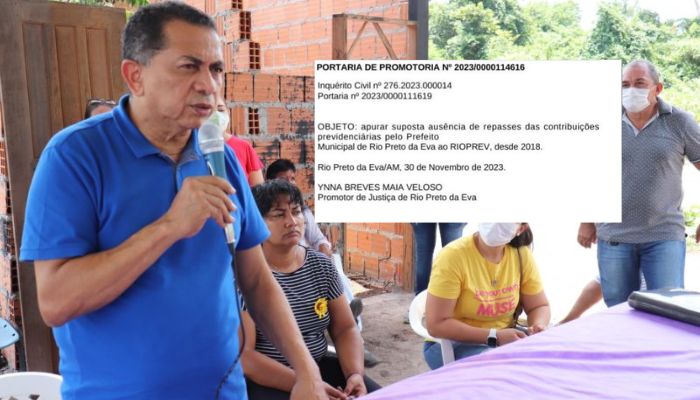 Prefeito de Rio Preto da Eva é acusado pelo MP de deixar de pagar aposentadorias e pensões de servidores
