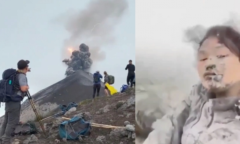 Mulher filma seus últimos momentos de vida antes de Vulcão entrar em erupção; veja vídeo
