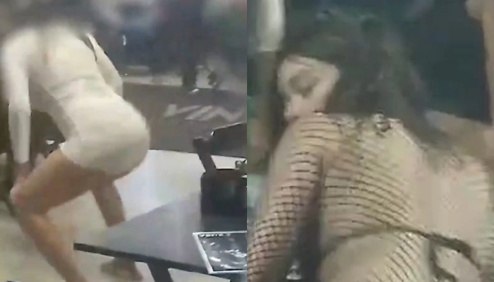 Belíssimas blindadas causam revolta ao dançarem de fi0-dental no bar: “Meu marido não para de olhar!”; veja vídeo