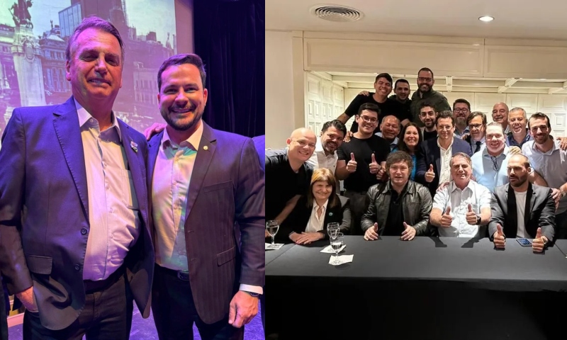 Na Argentina Capitão Alberto Neto, Bolsonaro e comitiva comemoram resgate da direita na América Latina
