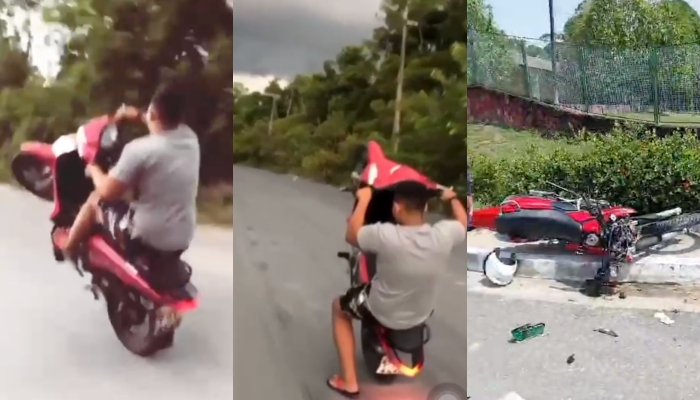 “Pega”: blindado que se exibia fazendo ‘cavalinho de pau’ sofre acidente de moto em Manaus; veja vídeo