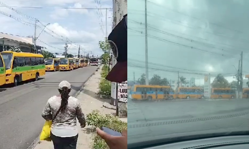 Greve dos ‘Amarelinhos’ deixa população desamparada nos pontos de ônibus em Manaus; veja vídeo