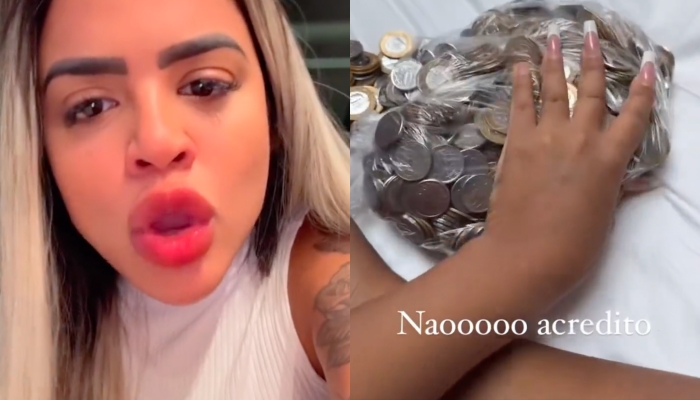Prostituta de luxo fica revoltada e surta ao receber cachê em moedas: “Não acredito!”; veja vídeo
