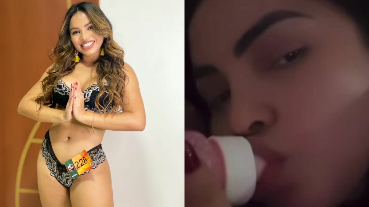 Ex-rainha do Peladão Sandy Brasil grava vídeo t0mando le1tinho: ‘adoro m4mar!’; veja