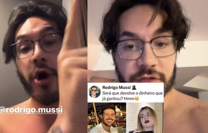 Eliezer detona Rodrigo Mussi e defende Viih Tube sobre jogos de aposta: “Não fala da minha mulher, ingrato!”; veja
