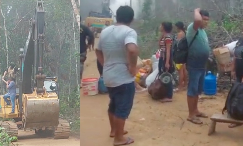 URGENTE: Reintegração de posse retira indígenas de área no Tarumã em Manaus; veja vídeo