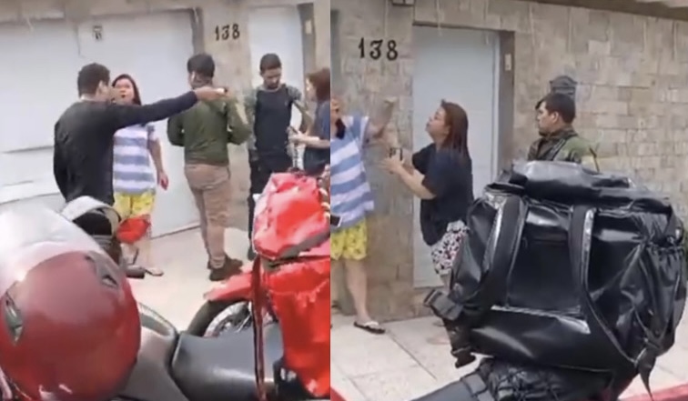 CONFUSÃO: motoqueiro delivery leva s0c0 na cara de cliente valent0na no Adrianópolis; veja vídeos