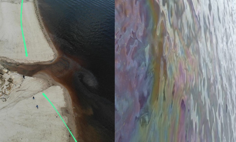 Manchas de Óleo são avistadas na praia da Ponta Negra e Rio Negro; veja