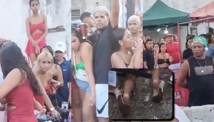 Rolêzinho de Natal termina com novinhas mostrando o t0b4 durante brig4 por ‘galã’ desempregado; veja vídeo