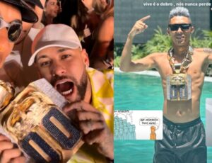 Neymar ganha colar de R$ 2 milhões de influenciador investigado por lavagem de dinheiro
