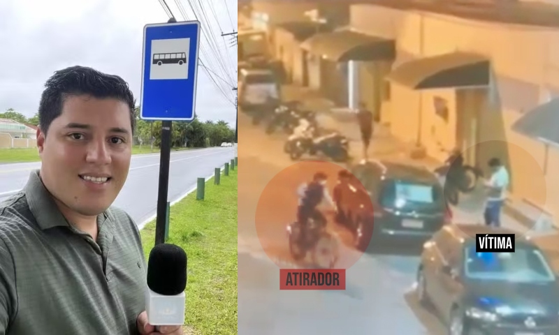 Vídeo mostra momento em que jornalista que queria ser Prefeito é mort0 por p1stoleiro; CENAS FORTES