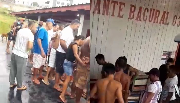 Lalau leva “banho de surr4” de população após pagar de ‘doido’ em flutuante no Amazonas; veja vídeo