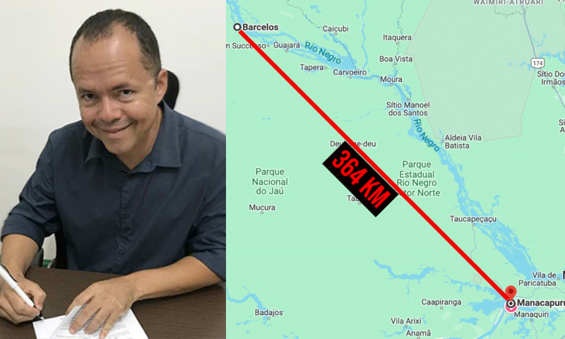 Prefeito de Barcelos gasta R$ 2,3 milhões dos cofres públicos com empresa de Manacapuru