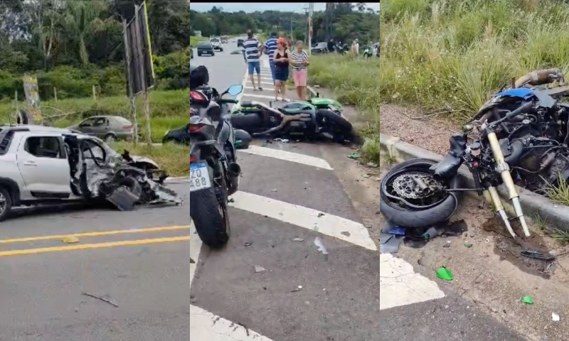 TRAGÉDIA: Motoqueiro m0rre após grave acidente na estrada de Manacapuru; veja vídeo